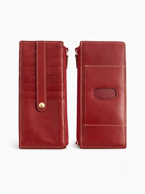 Lodis Handbags - Lodis Leather Slim Wallet Multi Card Organizer Classic Snap Closure EUC